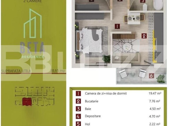 Apartament de vânzare 2 camere Iris - 109470AV | BLITZ Cluj-Napoca | Poza2