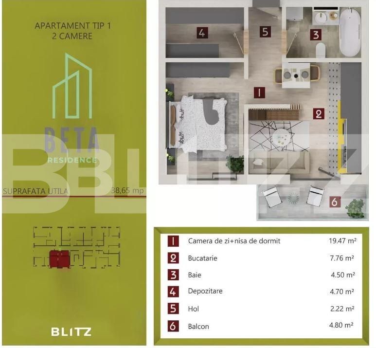 Apartament de vânzare 2 camere Iris - 109470AV | BLITZ Cluj-Napoca | Poza2