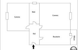 Apartament cu 2 camere, 52 mp , boxa la subsol, decomandat, zona strazii Tulcea