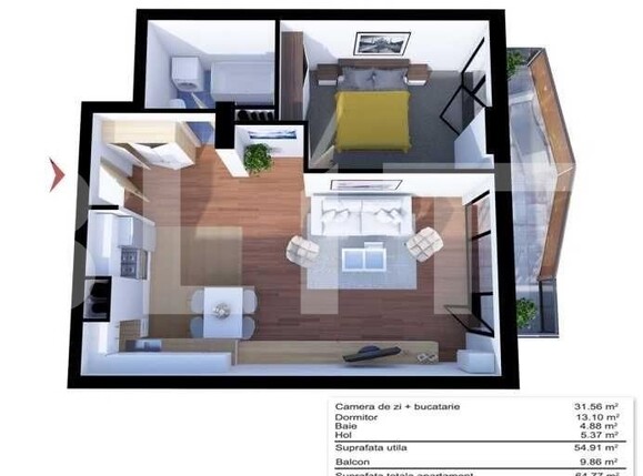 Apartament de vânzare 2 camere Sopor - 109766AV | BLITZ Cluj-Napoca | Poza2