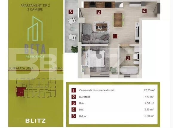 Apartament de vânzare 2 camere Iris - 109858AV | BLITZ Cluj-Napoca | Poza2