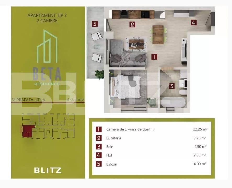 Apartament de vânzare 2 camere Iris - 109858AV | BLITZ Cluj-Napoca | Poza2