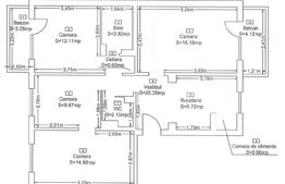 Apartament 4 camere, 80 mp, zona strazii Scortarilor