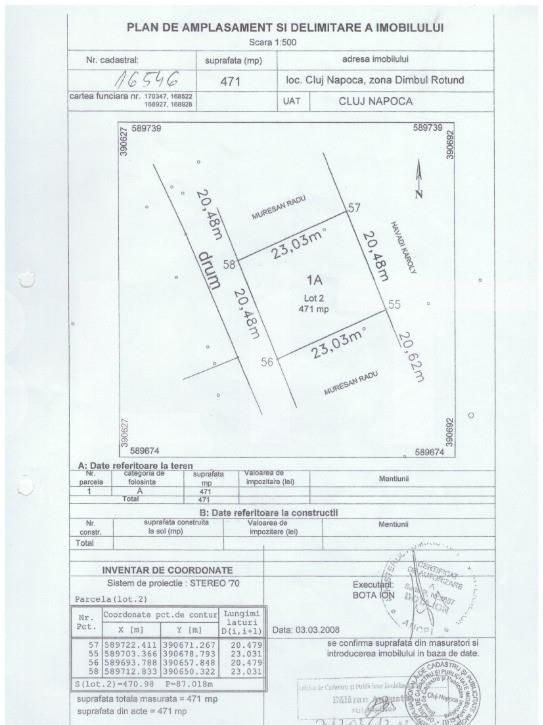 Teren de vânzare Dambul Rotund - 110083TV | BLITZ Cluj-Napoca | Poza2