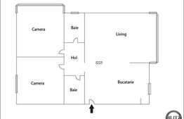 Vanzare 3 camere, 68 mp , cu loc de parcare, zona Fabricii de Zahar