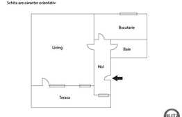 1 camera, 37 mp, decomandat, 20 mp TERASA! Zona Campului! Parcare! Semifinisat!