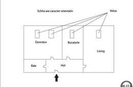 Mansarda cu 2 camere, 70 mp, posibilitate RATE, zona nou dezvoltata!