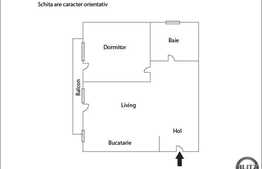 2 camere, 52 mp, 10 mp balcon, zona pietei agro-alimentare! Mobilat!