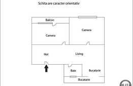 Vanzare 3 camere, 51 mp, etaj intermediar! Zona magazinului Profi! Loc parcare!