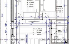 Apartament 3 camera, 60 mp, semifinisat, parcare, zona Terra