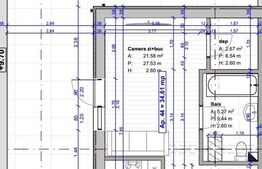 Apartament 1 cam, 35 mp, terasa 45,69 mp, parcare, zona Terra