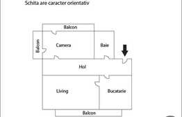 Vanzare 2 camere, 52 mp plus 3 balcoane, decomandat, zona strazii Eroilor!