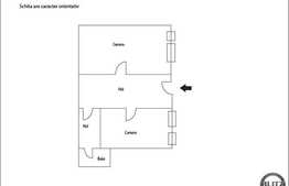 Vanzare apartament 2 camere, decomandate, 57 mp utili, zona centrala, cu terasa