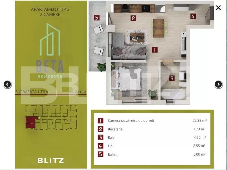 Apartament de vânzare 2 camere Iris - 111603AV | BLITZ Cluj-Napoca | Poza1