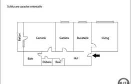 3 camere de vanzare, 69 mp utili, zona Dambovitei, garaj inclus, mobilat
