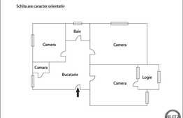 Apartament 3 camere, 50 mp utili, decomandat, zona foarte buna!