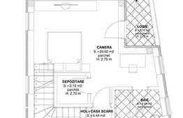 2 camere de vanzare, 65 mp utili plus 70 mp terasa, parcare inclusa