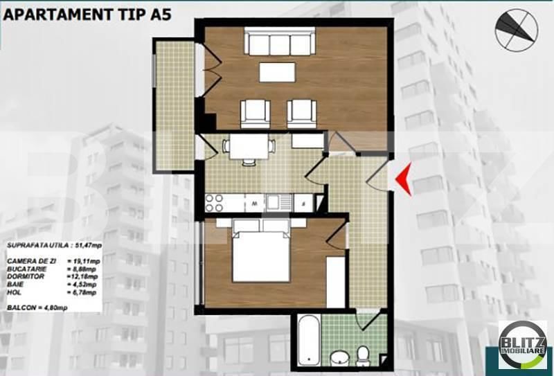 Apartament de vânzare 2 camere Semicentral - 11248AV | BLITZ Cluj-Napoca | Poza1