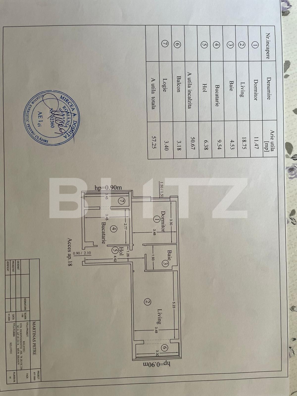 Apartament generos la bulevard, 2 camere, decomandat, 57mp utili Piata Tractoru