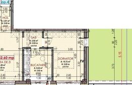  Apartament 2 cam, finisat, 52.7 mp, gradina, parcare