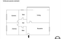 Apartament cu 3 camere, 67 mp utili, decomandat, loc parcare si boxa la subsol