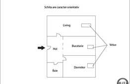 Apartament cu 2 camere, 51 mp, decomandat, mobilat si utilat, zona Profi