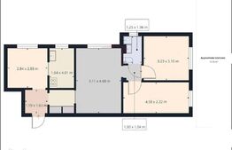 Apartament cu 3 camere, 56 mp, zona strazii Bucegi