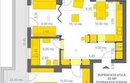 Apartament de vanzare, 3 camere, 60 mp, imobil nou, parcare, zona Sigma Center!