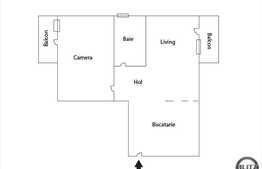 Apartament de vanzare, 2 camere, 49, 5 mp, zona Baciu!