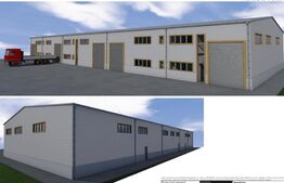 Spatiu industrial 420mp, birouri, curte proprie betonata, Apahida