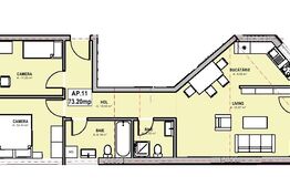 Proiect nou! Apartament 3 camere 70.50 mp etaj intermediar, zona Centrala