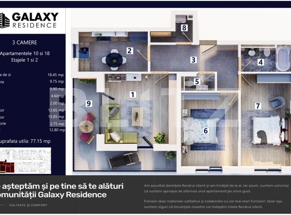 Apartament de vânzare 3 camere Tractorul - 114209AV | BLITZ Brașov | Poza1