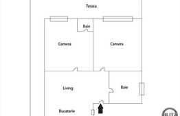 Apartament de vanzare, 3 camere, 63 mp, parcare, terasa de 45 mp, zona Europa!