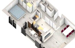 Apartament de 2 camere finisat nou, incalzire in pardoseala, gradina 35mp, zona Somesului