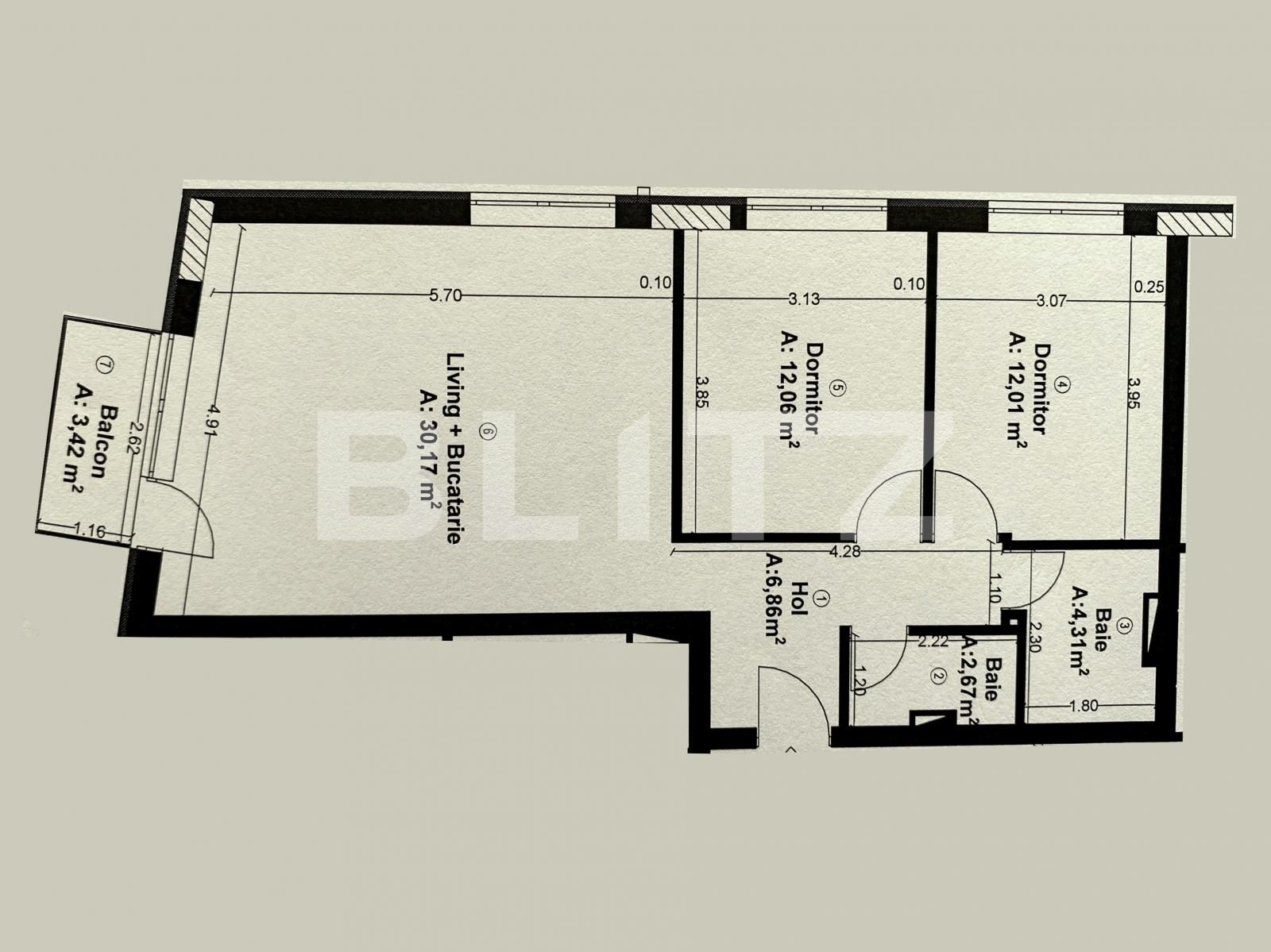 Apartament de vânzare 3 camere Dambul Rotund - 114782AV | BLITZ Cluj-Napoca | Poza1