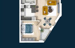 Apartament 2 camere, 50 mp,etaj intermediar, semifinisat, zona centrala