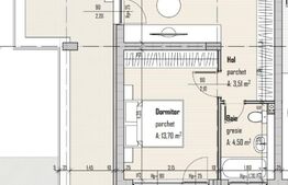 Apartament 2 camere 52mp2 utili + terasa 44mp , Semifinisat cu CF