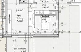Apartament 2 camere 45mp2 utili + terasa 55mp , Semifinisat cu CF