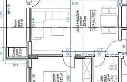 Apartament semidecomandat, 2 camere, lift, incalzire in pardoseala, acces restrictionat, parcare optionala
