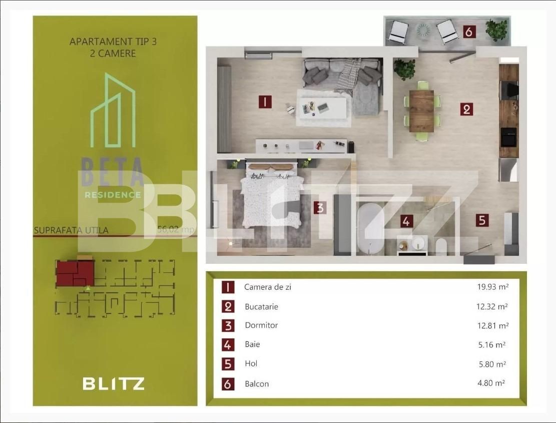 Apartament de vânzare 3 camere Iris - 116113AV | BLITZ Cluj-Napoca | Poza5