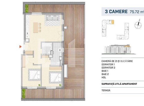 Apartament de vânzare 3 camere Semicentral - 116151AV | BLITZ Cluj-Napoca | Poza1