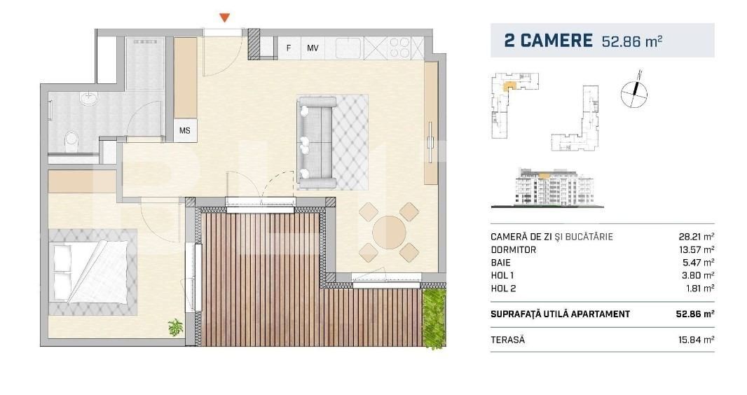 Apartament de vânzare 2 camere Semicentral - 116158AV | BLITZ Cluj-Napoca | Poza1