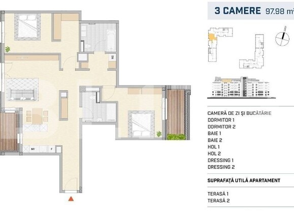 Apartament de vânzare 3 camere Semicentral - 116159AV | BLITZ Cluj-Napoca | Poza3