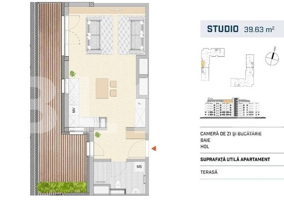 Garsonieră de vânzare Semicentral - 116168AV | BLITZ Cluj-Napoca | Poza1