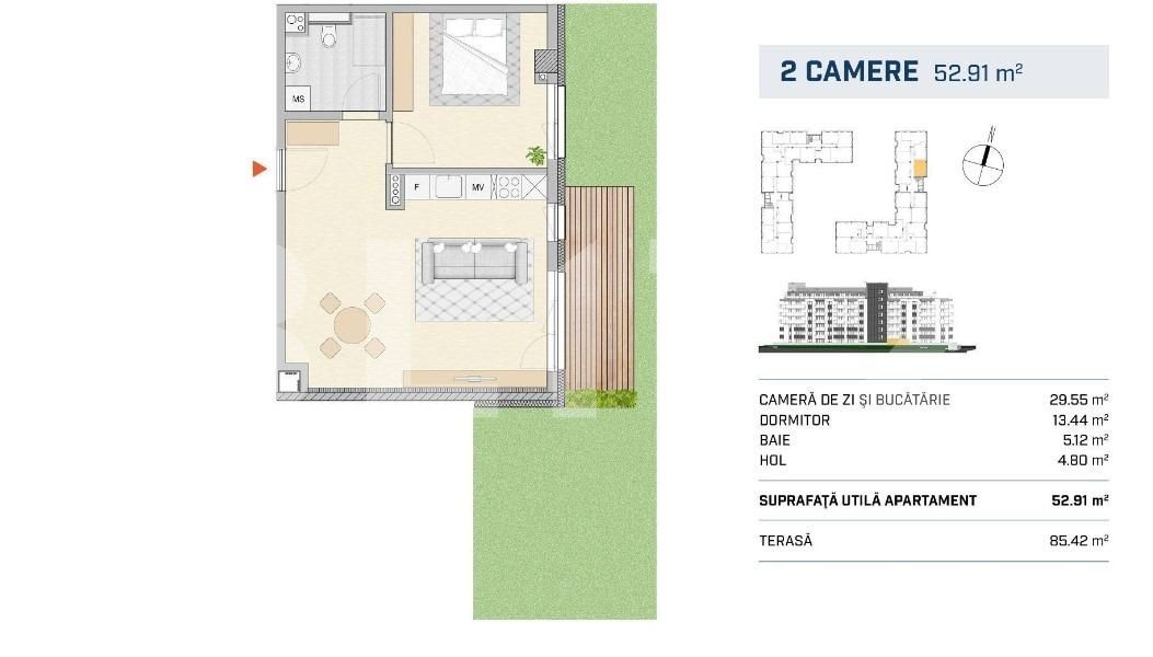 Apartament de vânzare 2 camere Semicentral - 116179AV | BLITZ Cluj-Napoca | Poza1