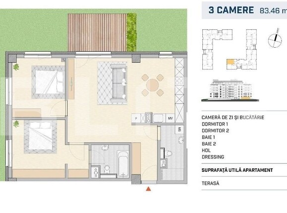 Apartament de vânzare 3 camere Semicentral - 116197AV | BLITZ Cluj-Napoca | Poza1