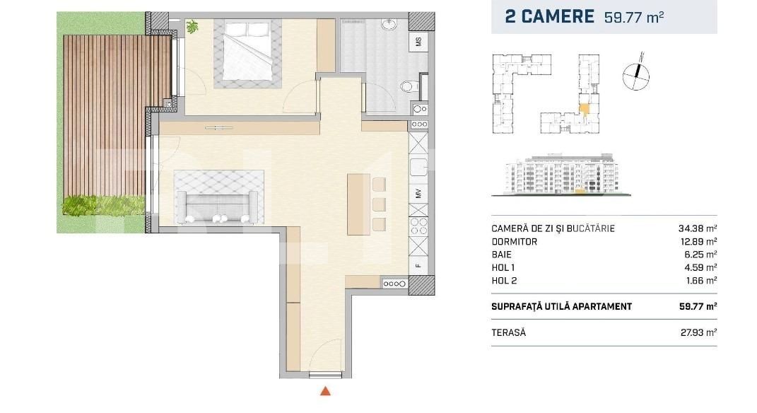 Apartament de vânzare 2 camere Semicentral - 116201AV | BLITZ Cluj-Napoca | Poza1