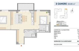Apartament 3 camere, finisat, SEMICENTRAL!!!!