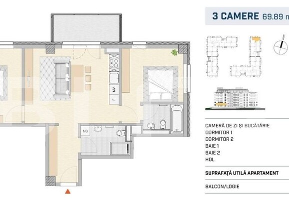 Apartament de vânzare 3 camere Semicentral - 116391AV | BLITZ Cluj-Napoca | Poza1