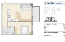 Apartament 2 camere, finisat, SEMICENTRAL
